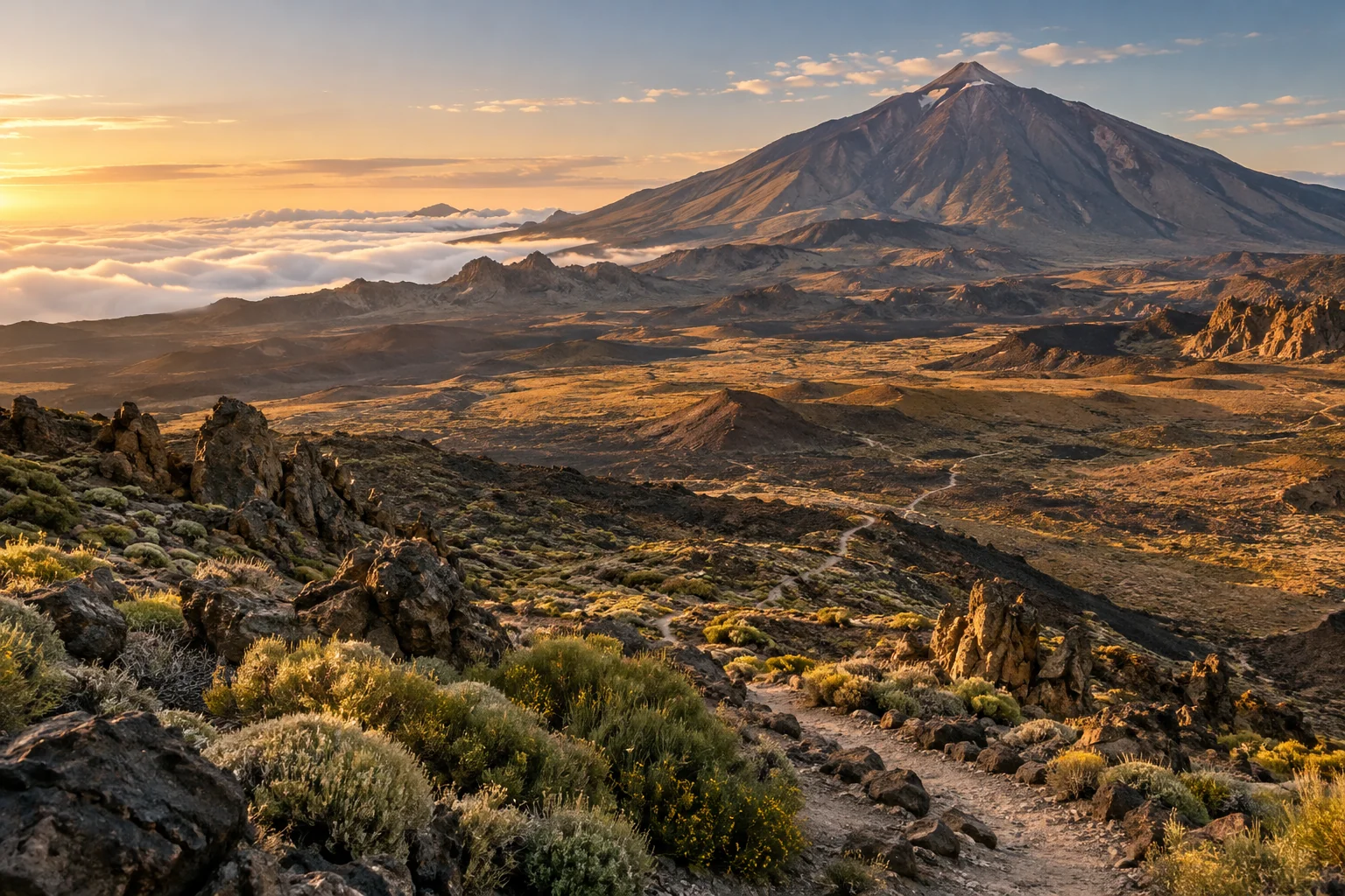 Teide volcano and volcanic landscapes in Tenerife